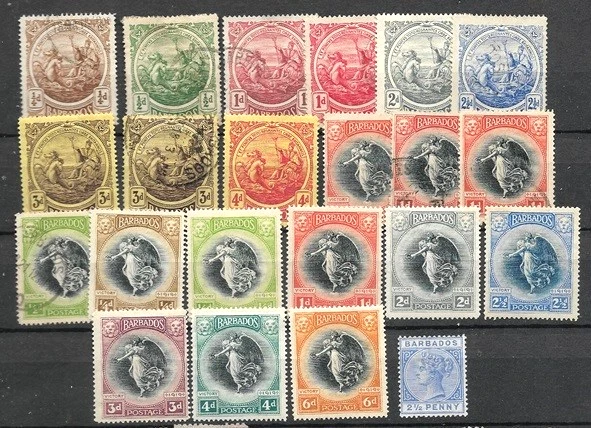 BARBADOS  LOT  1871 to 1920 USED and  MINT HR FVF - Image 2 of 2