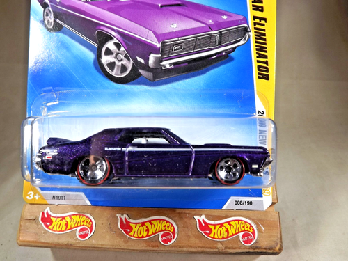 2009 Hot Wheels Walmart Redline #8 New Models 69 COUGAR ELIMINATOR Purple wRL5Sp - Picture 2 of 5