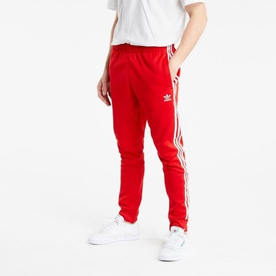 adidas Herren Superstar Cuffed Sporthose Trainingshose Hose Originals Rot S M