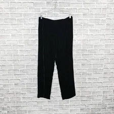 CITRON Santa Monica Collection Women's Black Velvet easy Pant size L