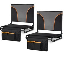 Stadium Seat Bleacher Chair With Shoulder Strap, 2 Pack Portable