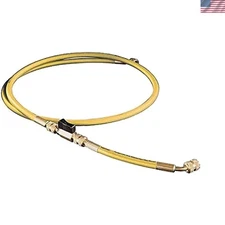 Lightweight 60-Inch Yellow Hose with Ball Valve - 800 PSI HVAC/R Rated