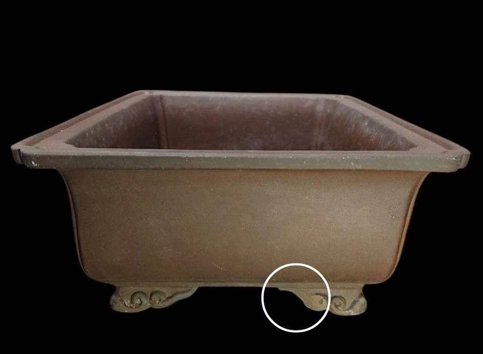 Japanese Bonsai pot TOKONAME SHIDEI Unglazed Rectangular shape Medium size W29cm - Image 4 of 4