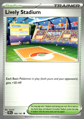 Lively Stadium 180/191 Uncommon Regular SV08: Surging Sparks NM