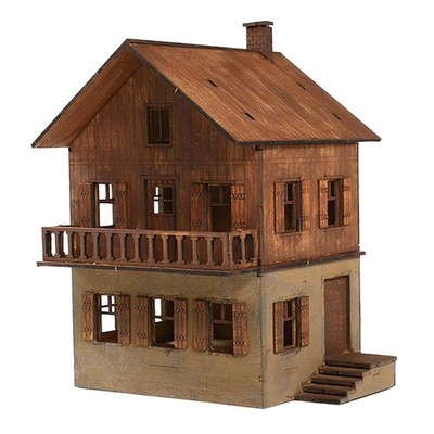 Wooden Model Kits House 1/72 House Model Kits Handmade 1/72 Building Model House