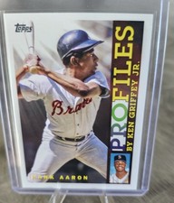 Topps Profiles 2026 Series 1 Hank Aaron Insert Atlanta Braves TP-3