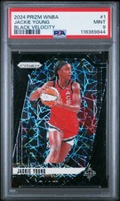 2024 PANINI PRIZM WNBA BLACK VELOCITY #1 JACKIE YOUNG 9/39 PSA 9