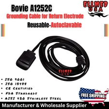 NEW Bovie A1252C Reusable Grounding Cable for Return Electrode Autoclavable CE