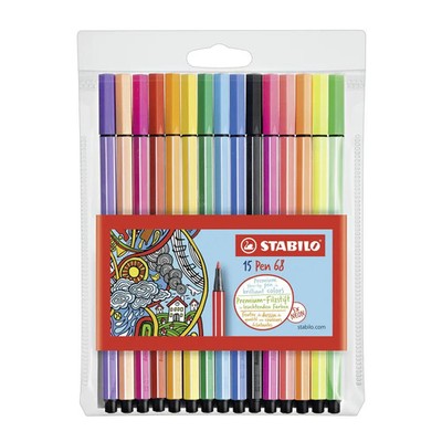 Premium fibre-tip pen STABILO  Pen 68 walletPremium-Filzstift STABILO  Pen 68 Et