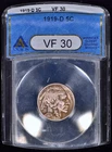 1919-D Buffalo Nickel 5c ANACS VF30 - Original!