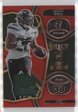 2022 Panini Select Draft Selections Memorabilia Red Prizm Breece Hall 0n64