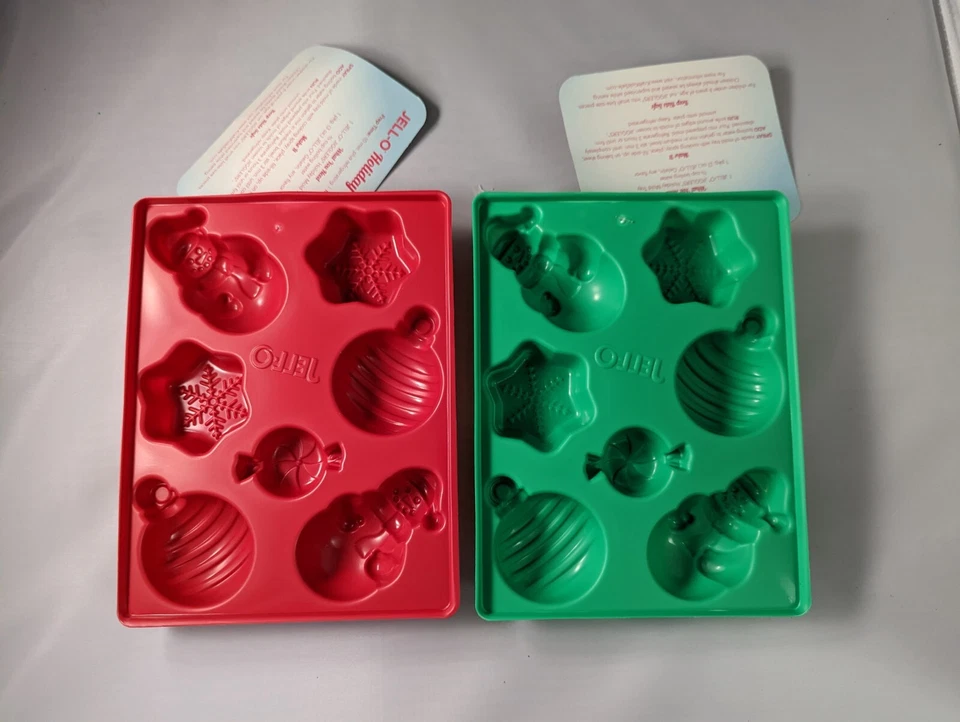 Jell-O Jigglers Рождественская Форма НОВАЯ Большой набор из 2 Снеговика, Снежинки, Орнамента - Изображение 2 из 4