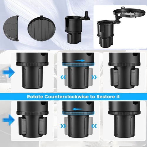 Car Food Detachable Tray Organizer Adjustable Drink Bottole Storage Cup Holder - Picture 7 of 10