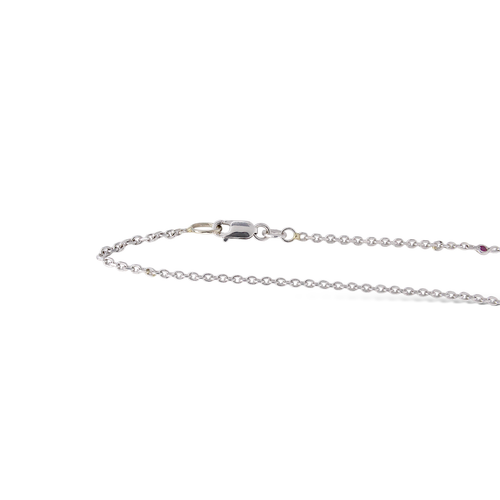 ROBERTO COIN Heart Drop Necklace 0.70 CT Diamonds By The Yard 18K White Gold - 第 8/10 張圖片