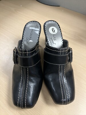 Madeleine Stuart 6M Brutti Black Buckle Glogs