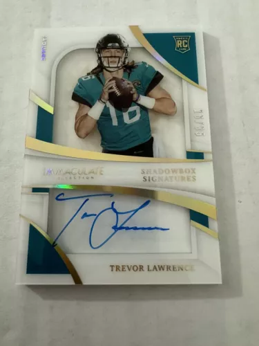 2021 Panini Immaculate Trevor Lawrence Shadowbox Signatures Auto 16/35 Jersey #