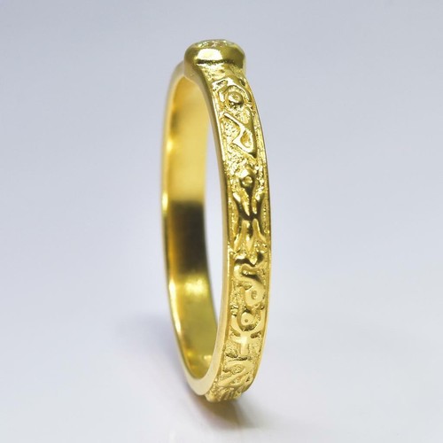 Ring US size 8 Gold Vermeil Sterling Silver Genuine Natural 0.08ct Diamond 2.39g - 第 10/10 張圖片