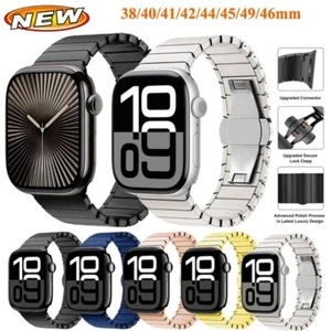 New 2024 Metal Link Bracelet Band for Apple Watch Band Ultra 49mm Series 10 46mm