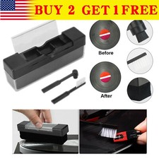 Vinyl LP Record Cleaner Set Velvet Anti-Static Cleaning Dust Brush 3 in 1 Kit US