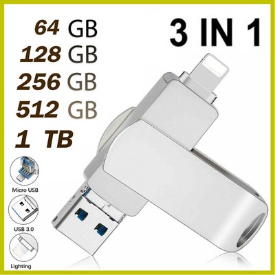 1TB USB3.0 Flash Drive Speicherstick OTG Für iPhone iPad iOS 32/64/128/256/512GB