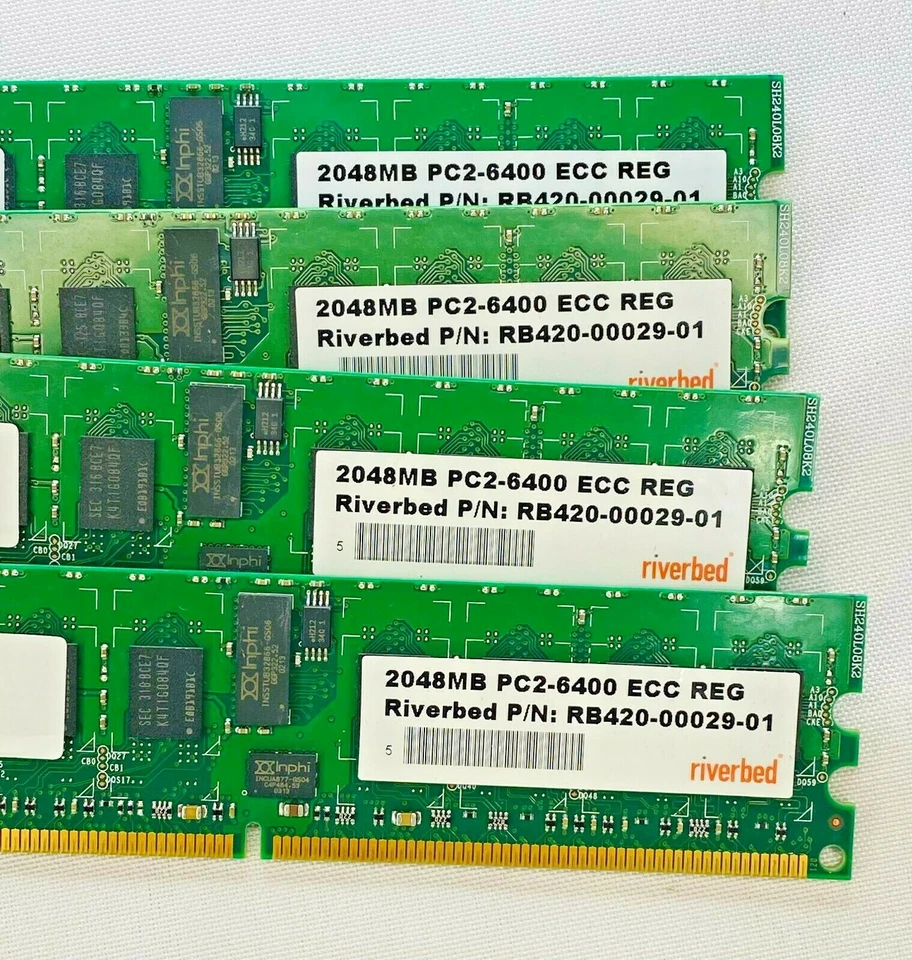 RIVERBED 8GB (2GBx4) Memory Modules PC2-6400 ECC REG Server RAM RB420-00029-01 - Image 2 of 2