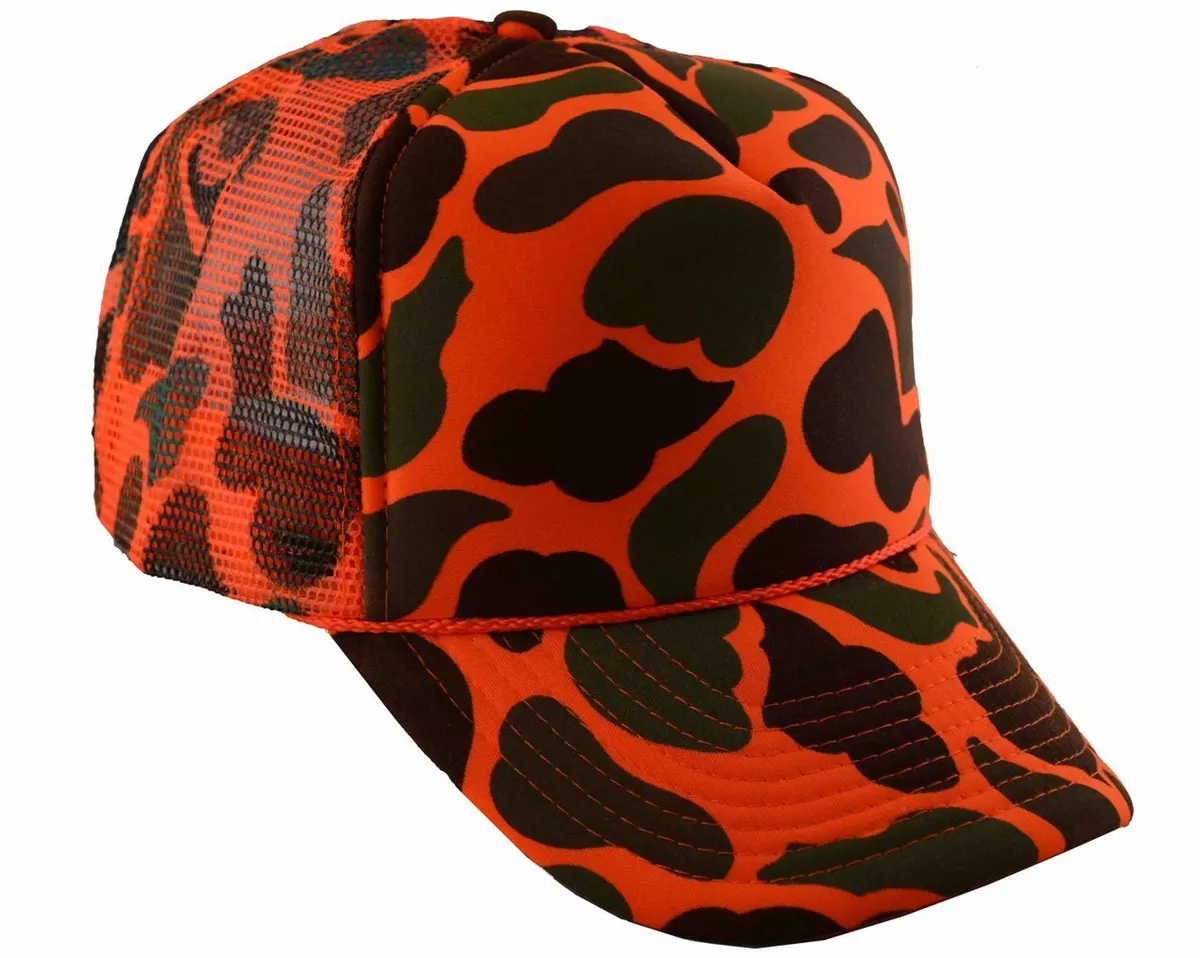 Nayt Trucker Mesh Caps Plain Camo | Hat Camouflage Baseball eBay Orange