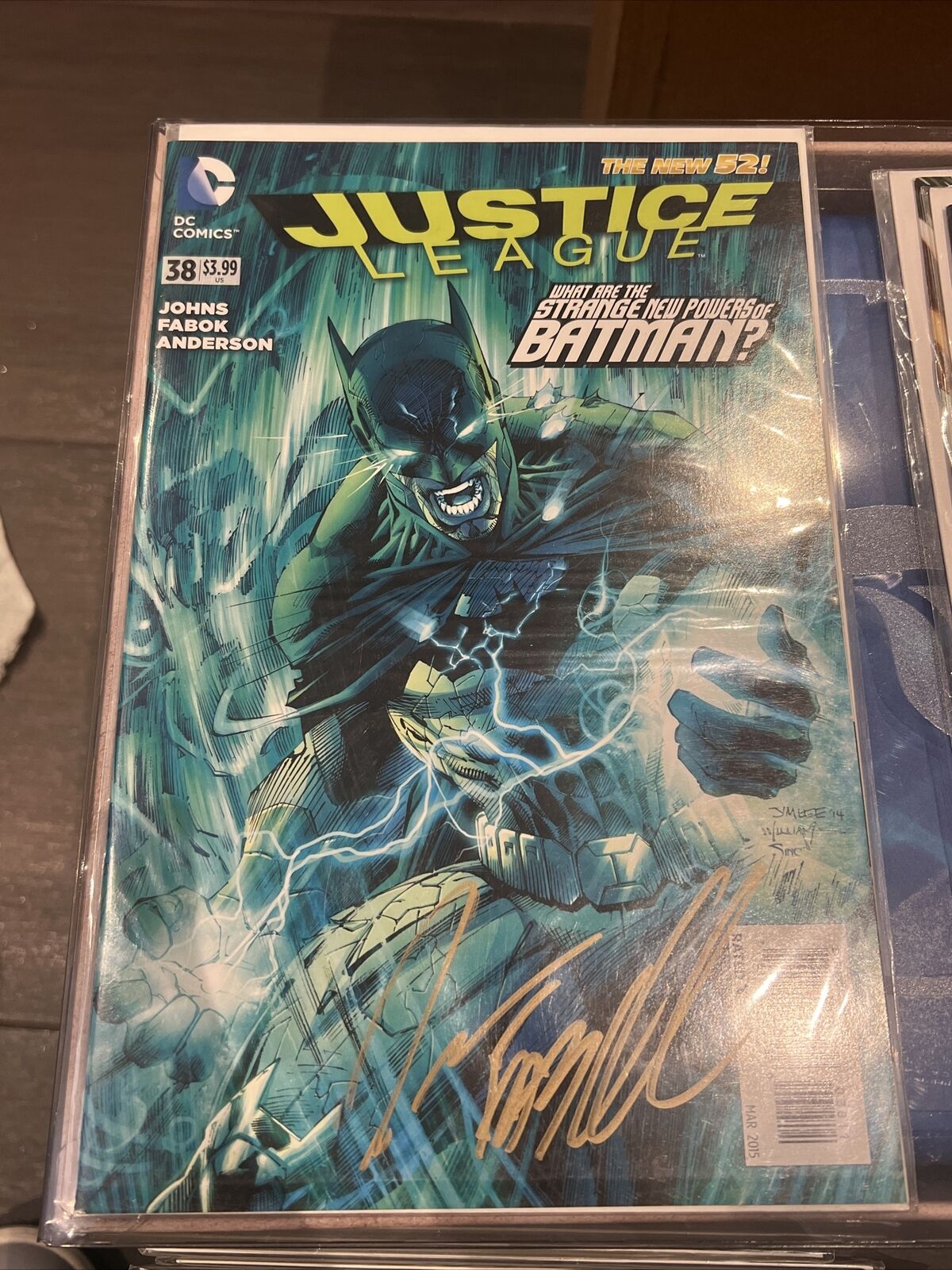 Justice League #38 (2015) NM, Batman, Amazo Virus Signed By Jason Fabok