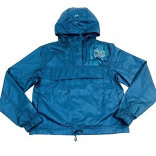 Nike Utility Jacket 1/4 Zip Women Sz XS Blue Sportswear Hooded CU3561-347