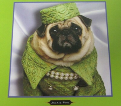 Pug Card Jackie Pug Notecard - Blank Inside