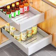 Kitstorack Pull Out Cabinet Organizer Fixed With Adhesive Nano Film,Heavy Duty