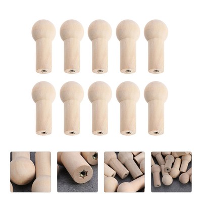 10pcs Holz Wand Aufhänger Tür Haken Für Hängen Unfinished DIY Pegs Holz Haken