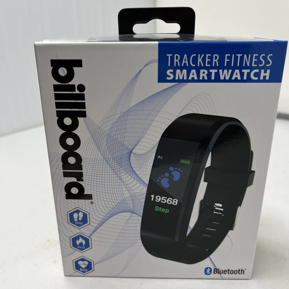 Juego de 2 - BILLBOARD Rastreador Fitness Reloj Inteligente Bluetooth - Negro Modelo BB2657 Foto 2 de 4