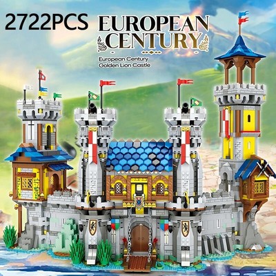2722PCS Medieval Castle Building Blocks Model European Style City View MOC Brick