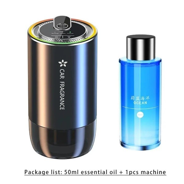 Ambientador de aire para automóvil 1000 mAh USB recargable difusor de fragancia olor a luz LED