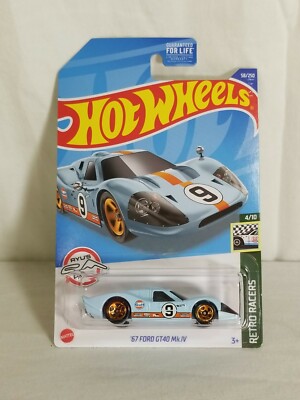 Hot Wheels 2022 Retro Racers '67 Ford GT40 MK. IV Gulf Oil Blue
