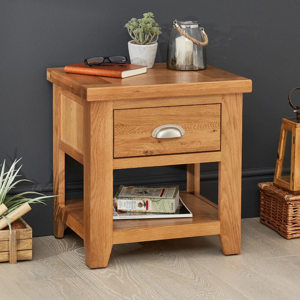 Oak lamp tables cheap for living room
