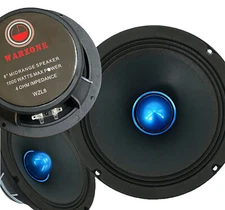 Gravity pro 8" Midrange Speaker 1000 Watt Max 4 ohm Mid Loudspeaker Car Audio