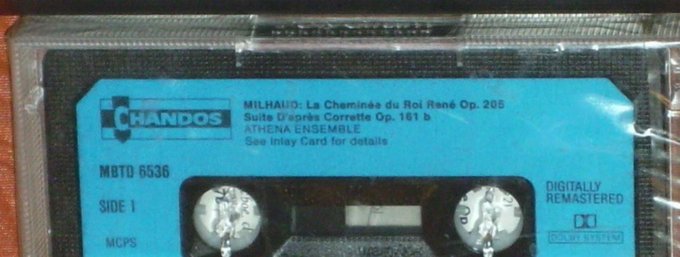 Darius Milhaud Athena Ensemble ‎Music For Wind Instruments CASSETTE ALBUM  - Image 3 of 4