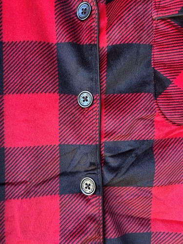Fleece Pajamas Set 3X 22/24W Black Red Plaid Top & Bottom 2XL XXL Super Soft NEW - Picture 4 of 11
