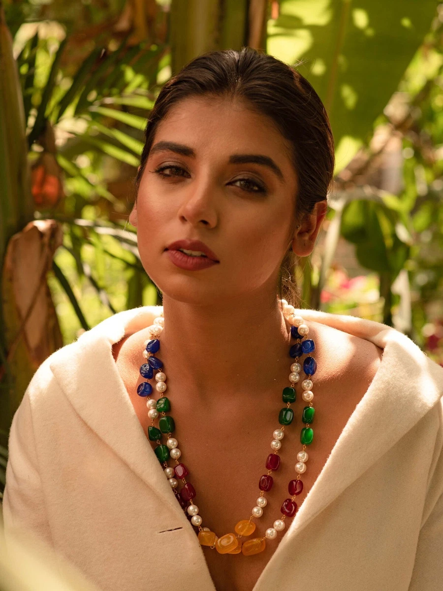 Layered indian necklace deals