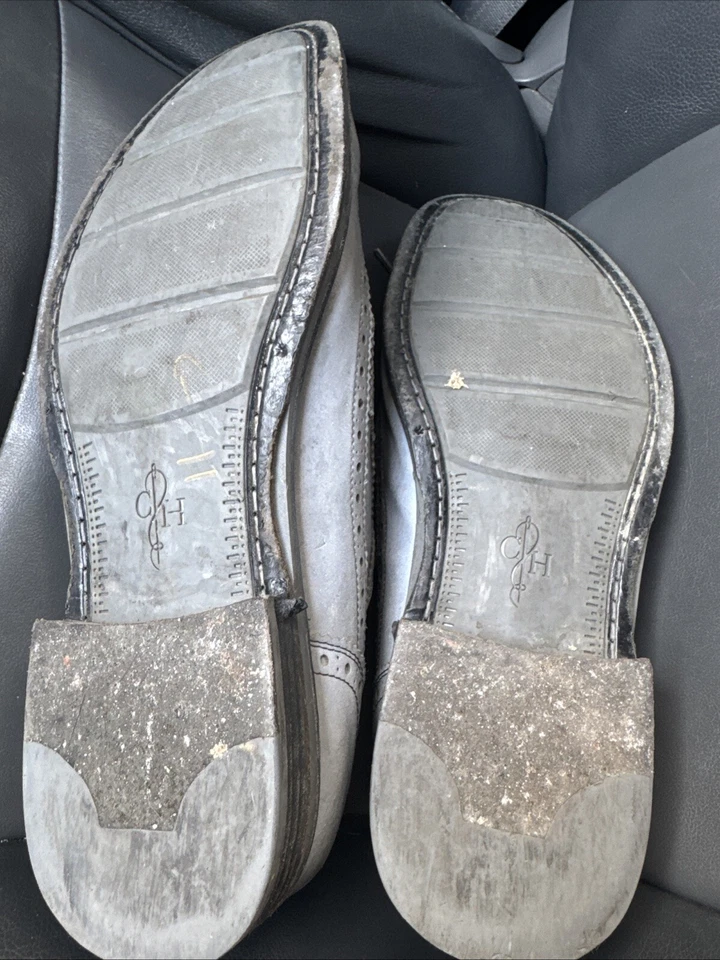 Cole Haan Oxford M12  Cooper Square Wingtip Silver Reflective Dress Shoes 11.5 - Image 4 of 4