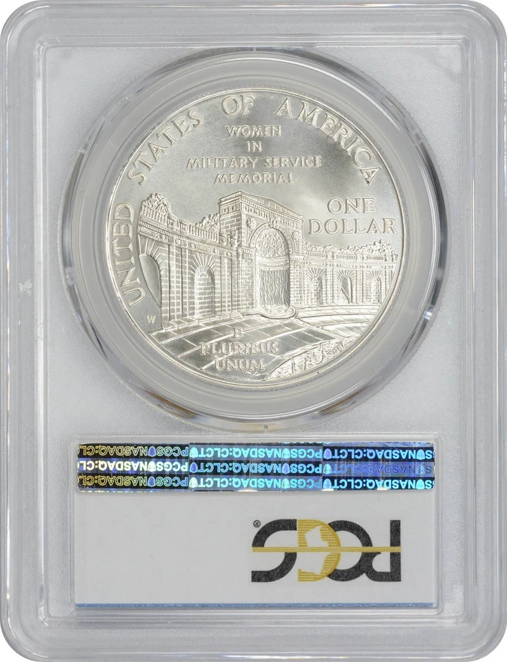 1994-W Women in Military Silver Commemorative Dollar MS70 PCGS Mint State 70 - Image 2 of 2