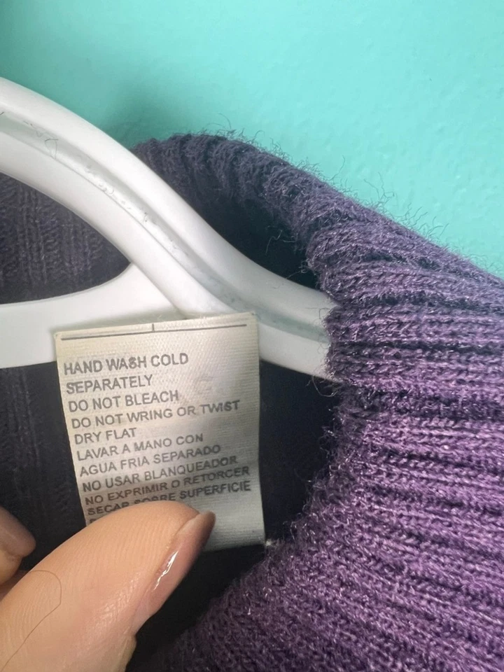 Винтажный Sag Harbor маленький свитер платье в сливы фиолетовый - Изображение 3 из 4