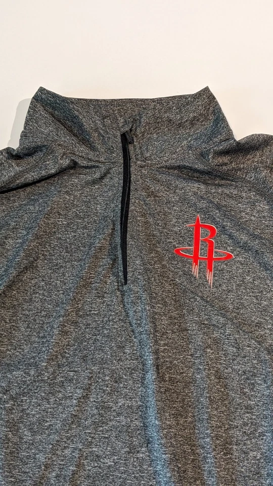HOUSTON ROCKETS NBA UNK 1/4 ZIP PULLOVER MOCK NECK SIZE L SHIRT NWT $30 MSRP - Image 4 of 4