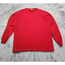 Vintage 90s Lee Sweatshirt Mens XL Red Unisex Crew Neck Pullover Cotton Blend