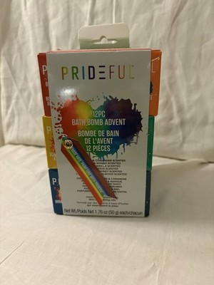 PRIDEFUL 12 Pc Rainbow Bath Bomb Gift Set Cruelty Free & Gender NEW SKU Z4b