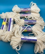 J  P Coats Plastic Canvas Yarn 8 Skein Mixed Lot 7 Natural  1 White 10 Yards