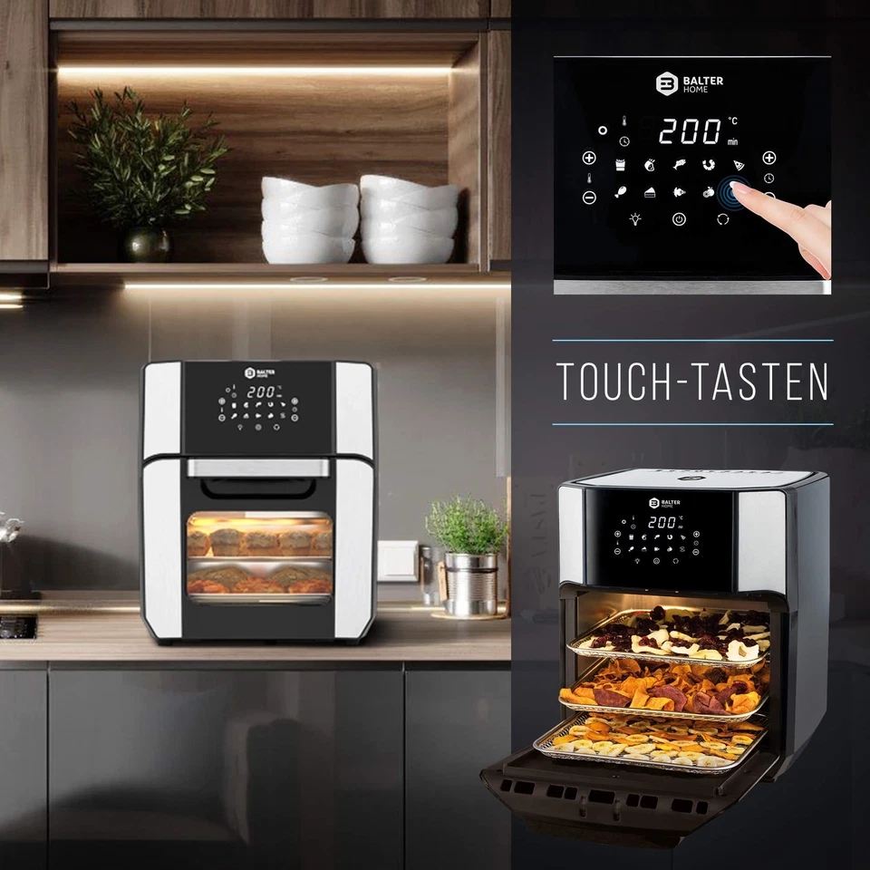 BALTER Heißluftfritteuse Heissluft Friteuse Fritteuse Mini Backofen 12L, B-Ware - Bild 4 von 4