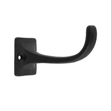 Matte Black Simple Wall Hook Cast Iron Door Robe Key Towel Coat Hanger 2 3/4 in