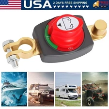 Battery Disconnect & Top Post Kill Switch 12V-48V Heavy Duty Shut Off For Car RV